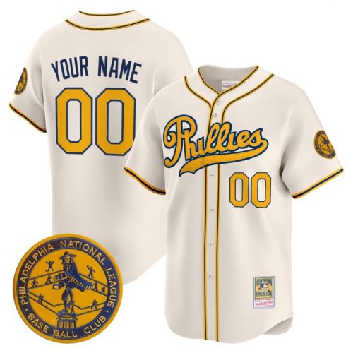 Philadelphia Phillies 1938 Heritage Vapor Premier Limited Custom Jersey – ‘New Sweden 300th Anniversary’ Patch – All Stitched